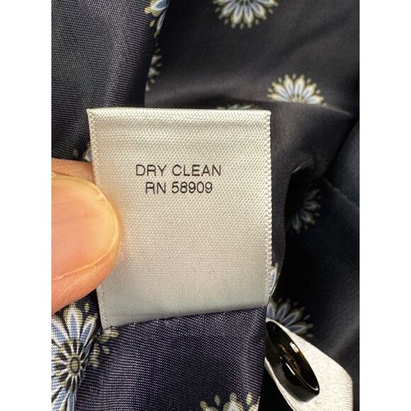 BAIRD MCNUTT 100% Linen Navy Windowpane Plaid Vest Pocket Square, Sz M - Picture 8 of 8